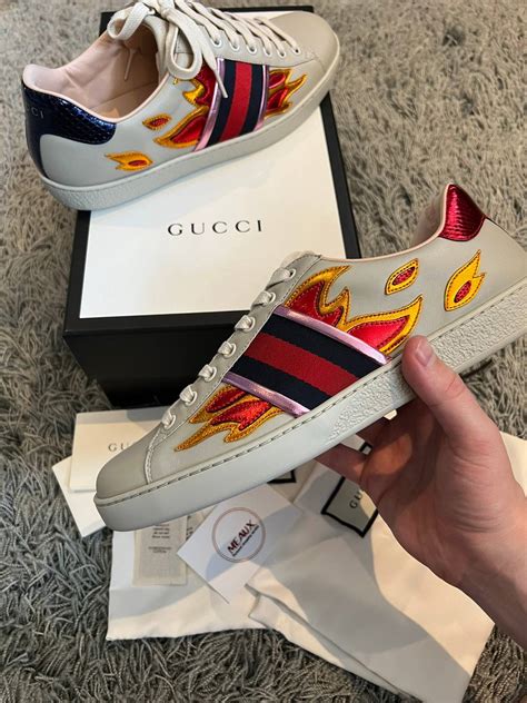 gucci ace sneaker flames|gucci sneakers ace women.